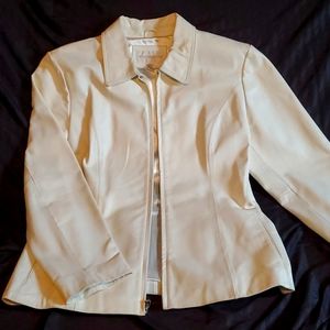 Soft leather silk lined jacket